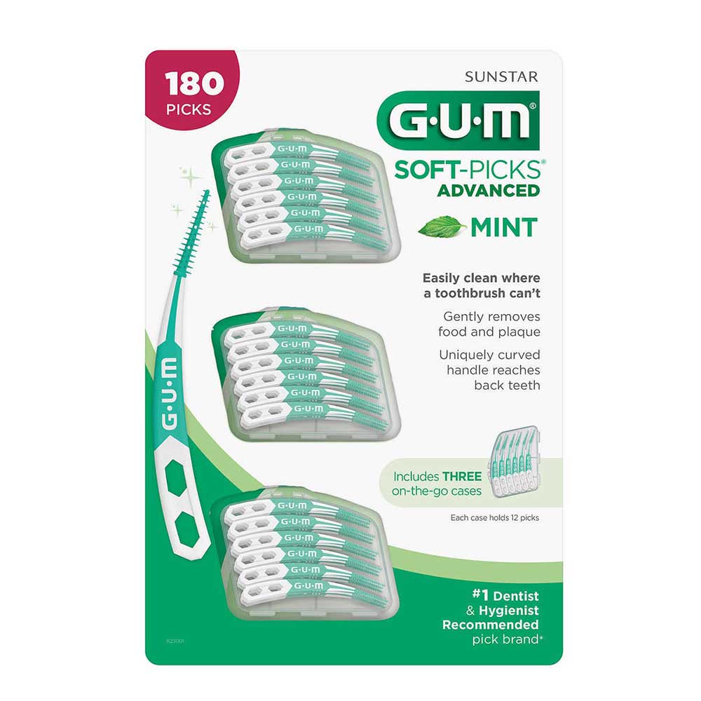 Tăm nha khoa Sunstar GUM Soft- Picks Advanced Mint, 180 cây