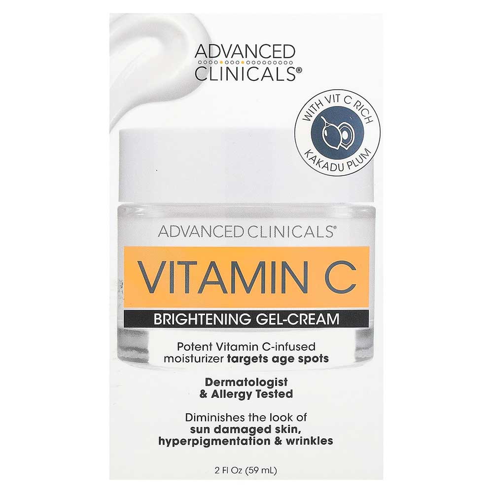 Advanced Clinicals Vitamin C Brightening Face Gel-Cream, 59ml