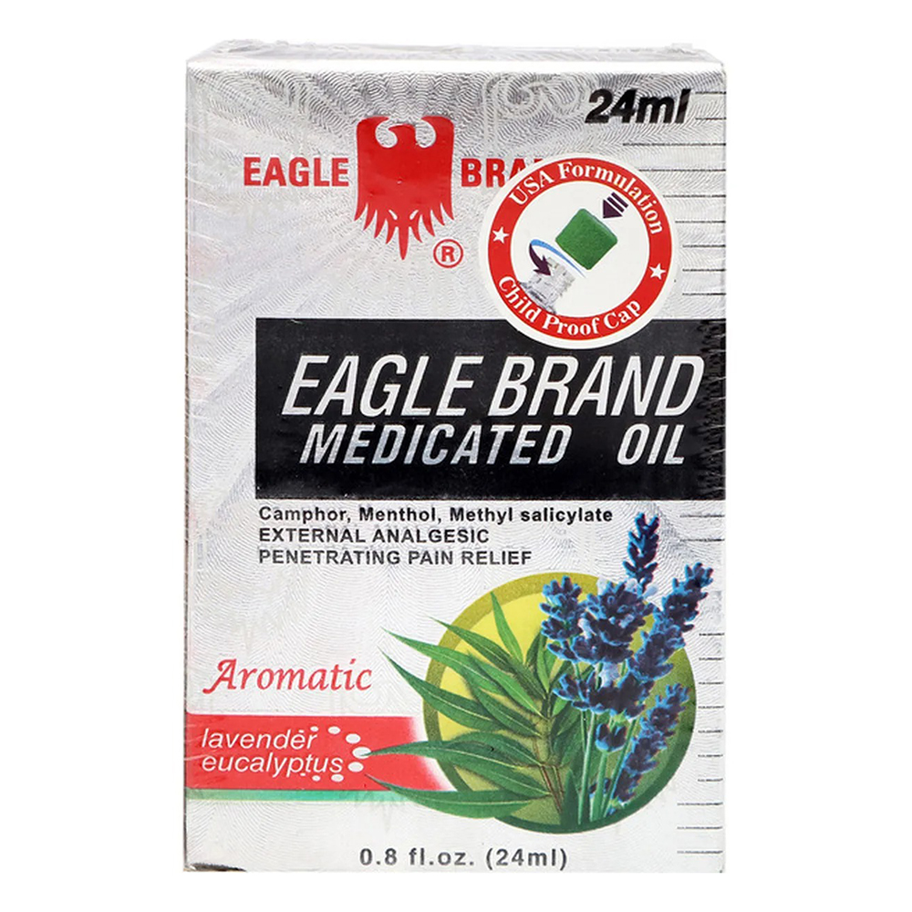 Dầu gió Eagle Brand Medicated Oil Aromatic - Lavender Eucalytus, 24ml