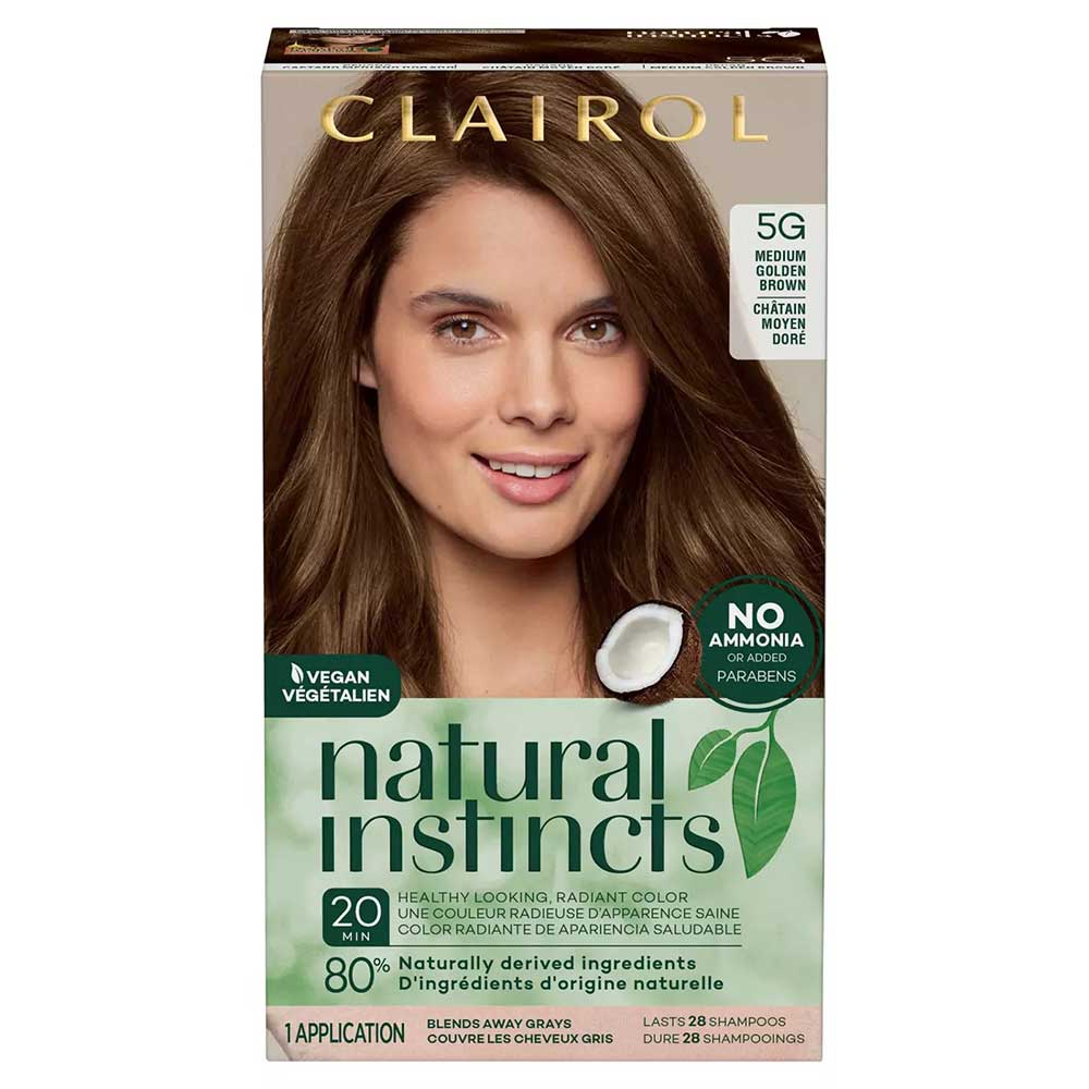 Thuốc nhuộm tóc Clairol Natural Instincts, 5G Medium Golden Brown