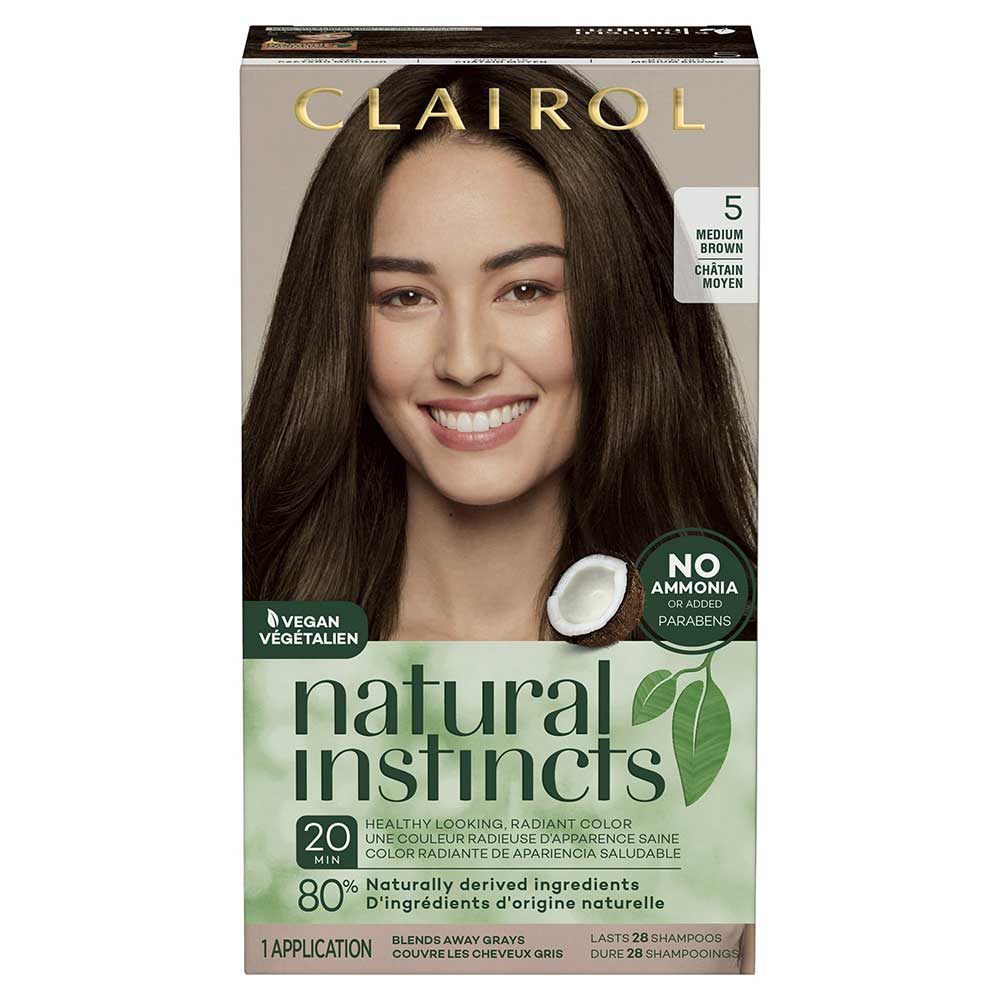 Thuốc nhuộm tóc Clairol Natural Instincts, 5 Medium Brown