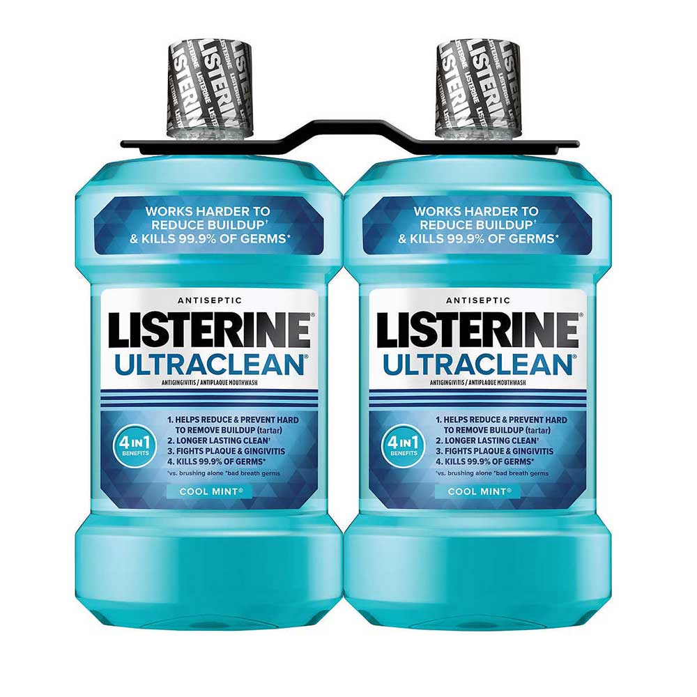 Set Nước súc miệng Listerine Ultraclean - Cool Mint, 2 x 1.5L