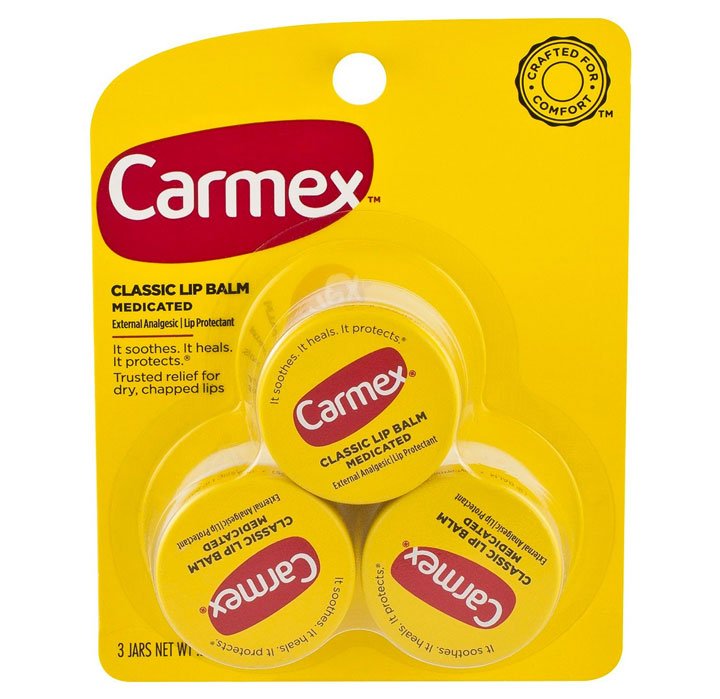 Dưỡng môi Carmex Classic Medicated Jar, 3 x 7.5g