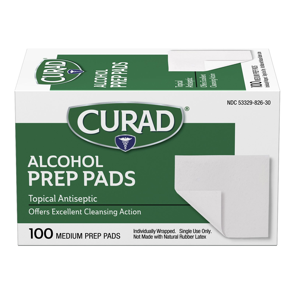 Giấy tẩm cồn Curad, 100 miếng