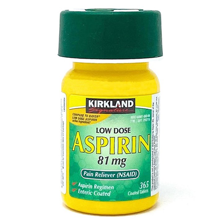 Kirkland Signature Low Dose Aspirin 81mg, 365 viên
