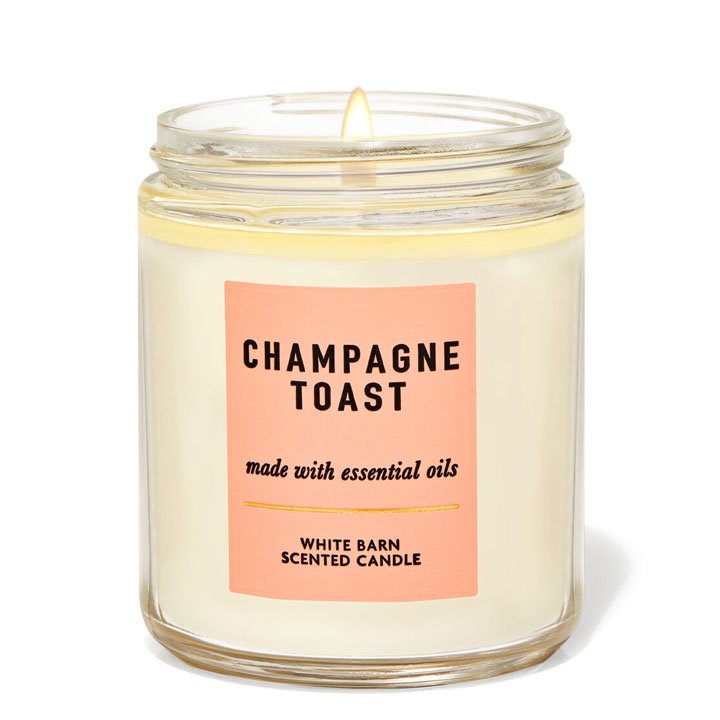Nến thơm Bath & Body Works White Barn Champagne Toast, 198g