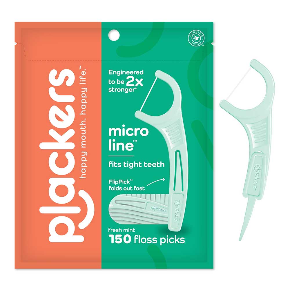 Tăm chỉ nha khoa Plackers Micro Mint, 150 cây