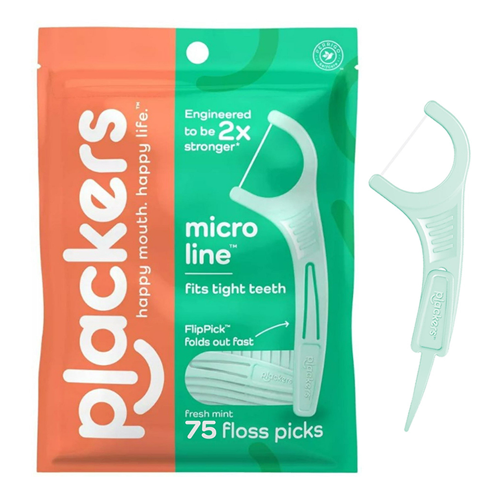 Tăm chỉ nha khoa Plackers Micro Mint, 75 cây