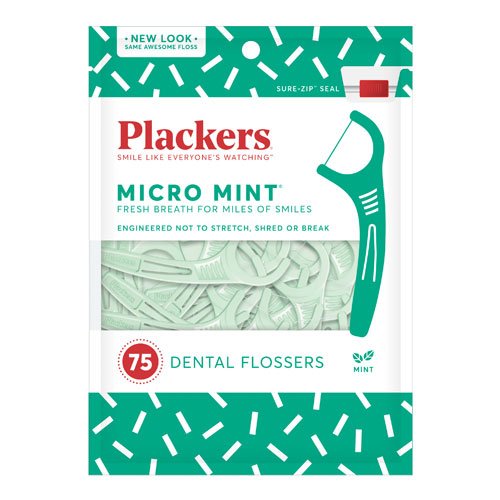 Tăm chỉ nha khoa Plackers Micro Mint, 75 cây