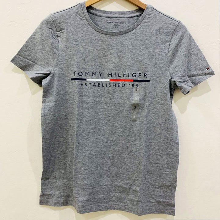 Áo Tommy Hilfiger Cotton Logo T-Shirt - Grey, Size XS