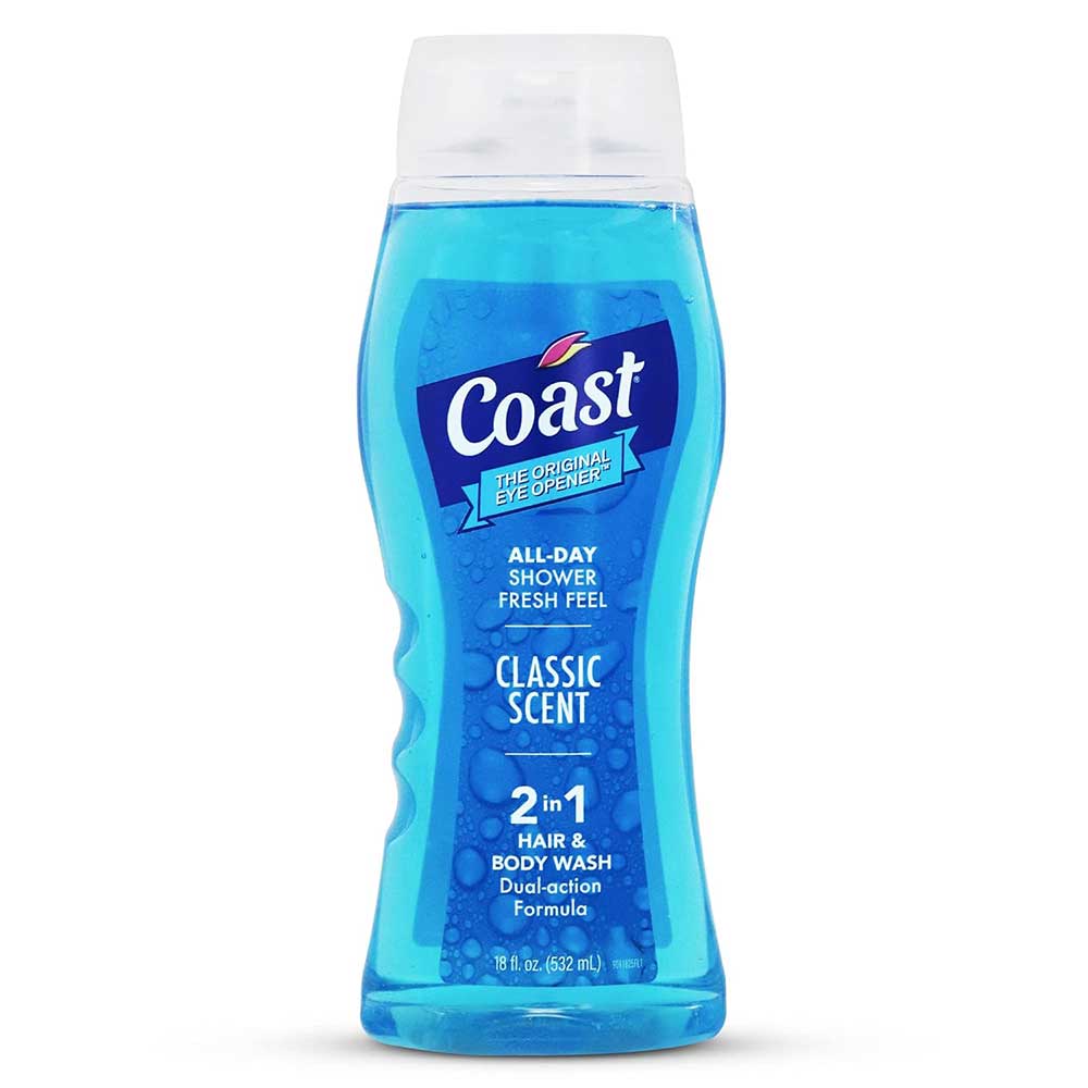 Gel tắm gội Coast 2in1 Classic Scent, 532ml