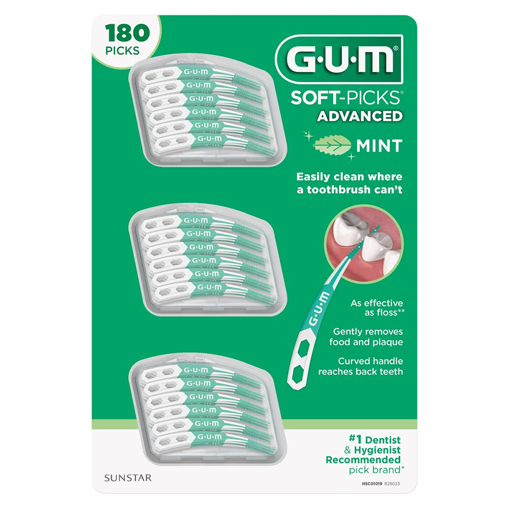 Tăm nha khoa Sunstar GUM Soft- Picks Advanced Mint, 180 cây