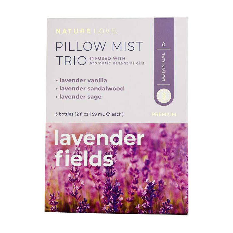 Set tinh dầu thơm Nature Love Pillow Mist Trio - Lavender Fields, 3 x 59ml