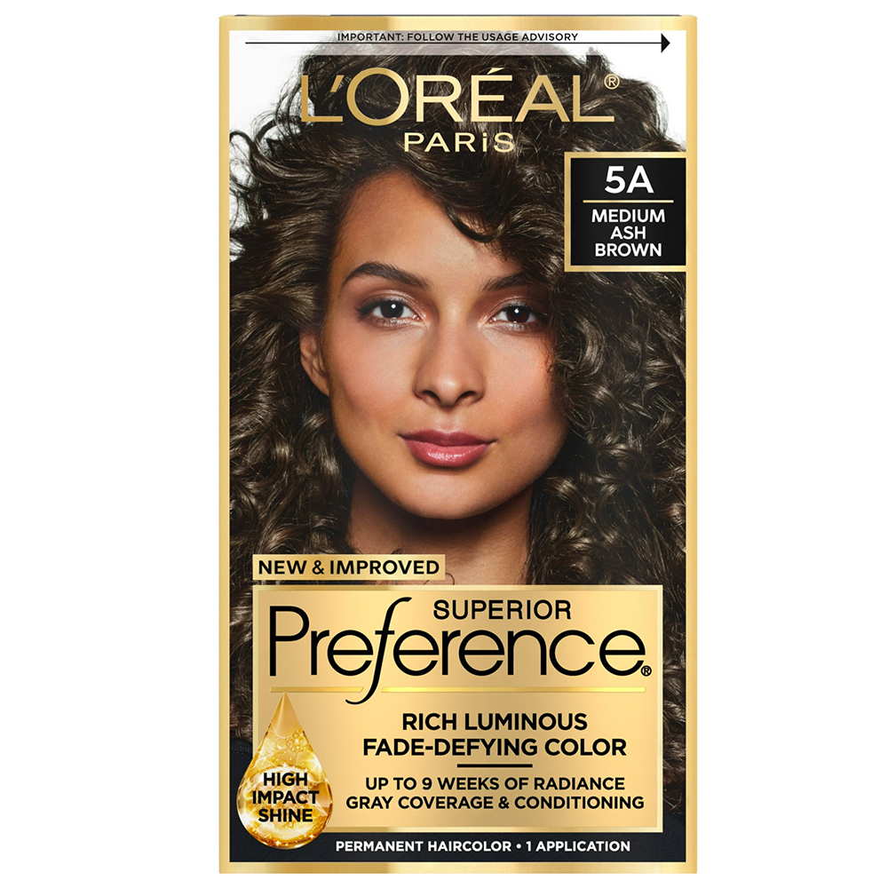 Thuốc nhuộm tóc L'Oréal Superior Preference, 5A Medium Ash Brown