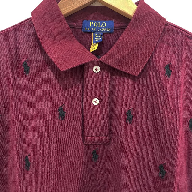 Áo Polo Ralph Lauren Logo Polo Shirt - Red/ Black, Size XL (Boy) - Shop Mùa  Xuân
