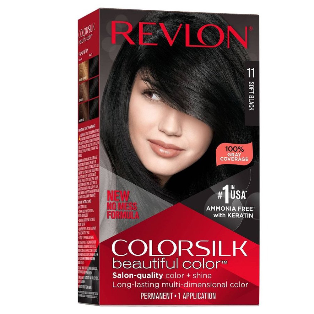 Thuốc nhuộm tóc Revlon Colorsilk, 11 Soft Black