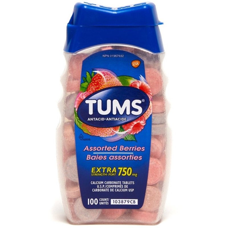 TUMS Antacid Extra Strength 750, 100 viên