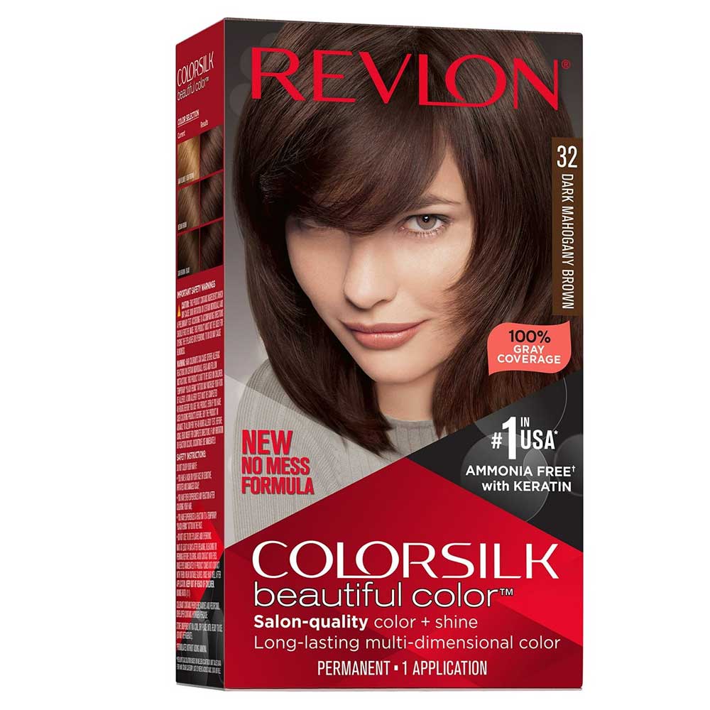 Thuốc nhuộm tóc Revlon Colorsilk, 32 Dark Mahogany Brown