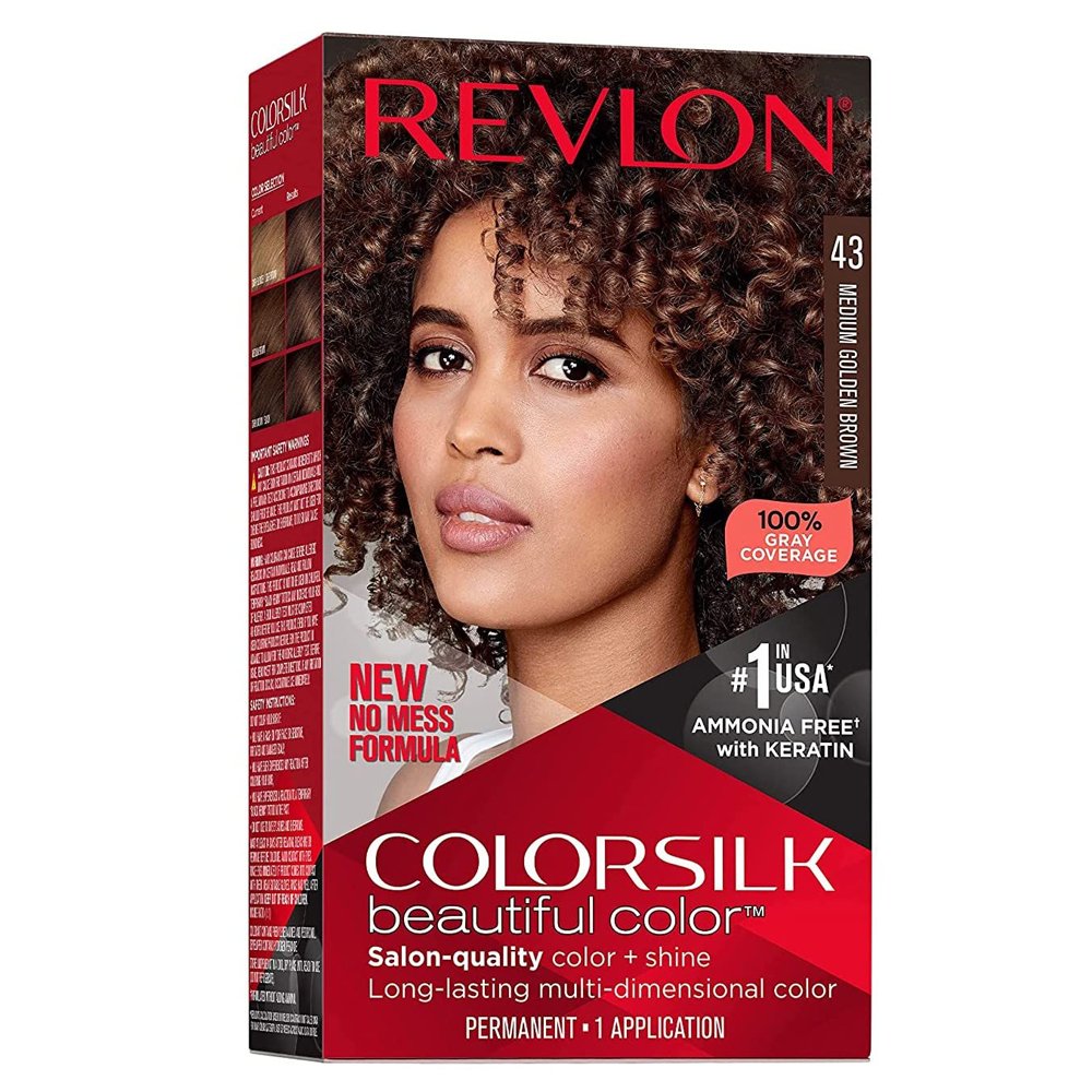 Thuốc nhuộm tóc Revlon Colorsilk, 43 Medium Golden Brown