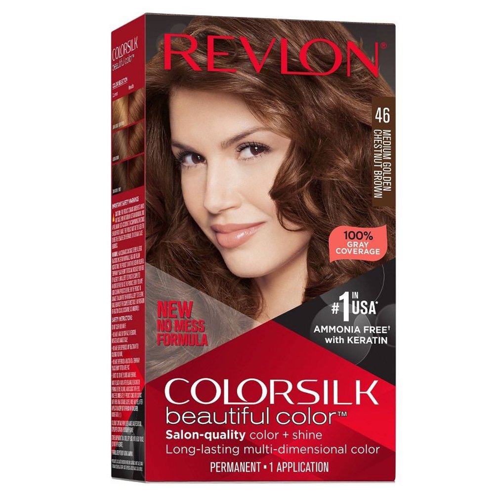 Thuốc nhuộm tóc Revlon Colorsilk, 46 Medium Golden Chestnut Brown