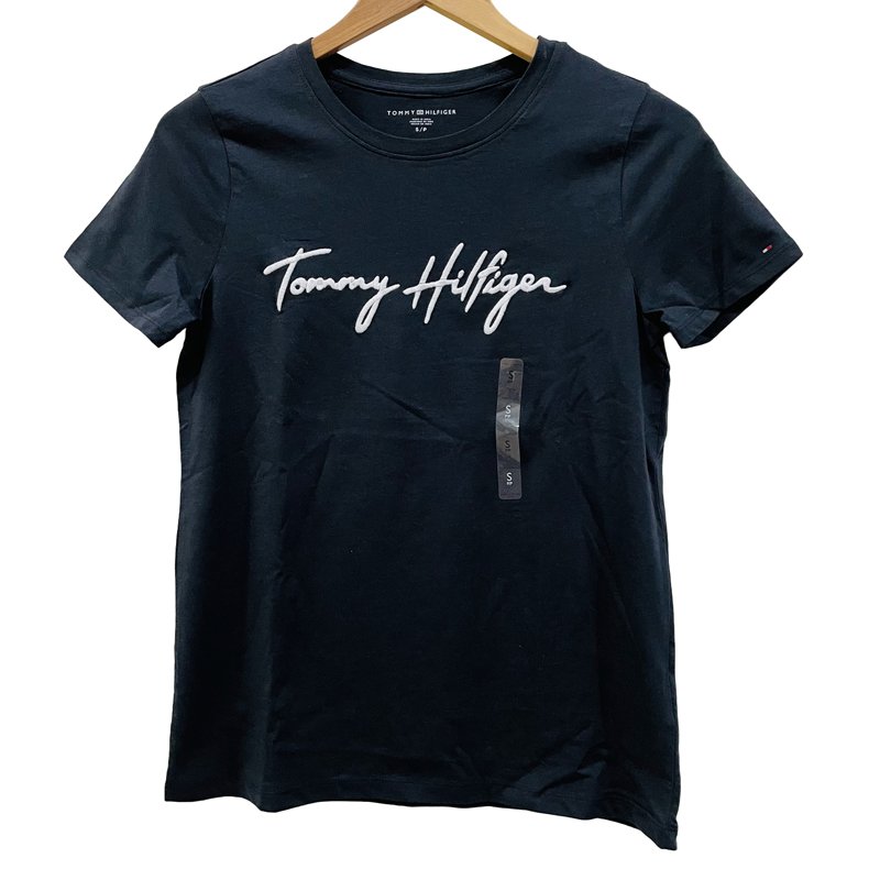 Áo Tommy Hilfiger Signature T-Shirt - Black, Size XS