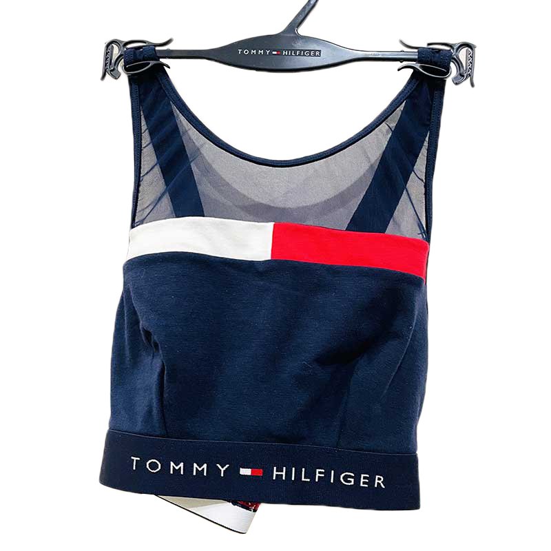 Áo Tommy Hilfiger Mesh Panel Bralette - Navy, XS