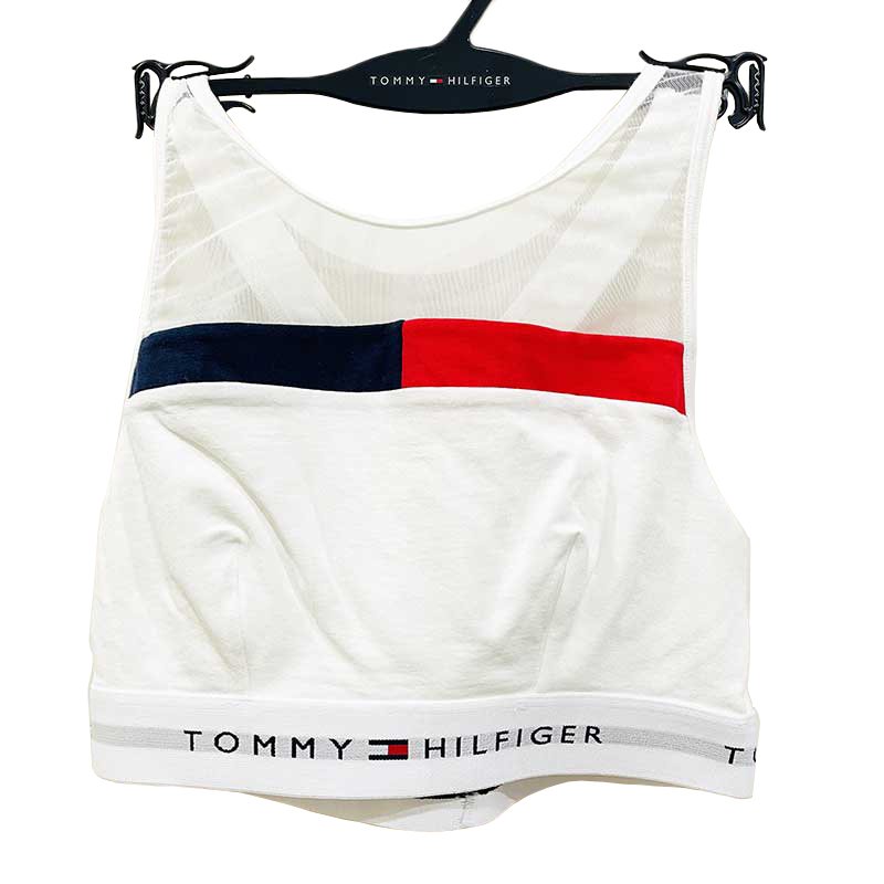 Áo Tommy Hilfiger Mesh Panel Bralette - White, XS