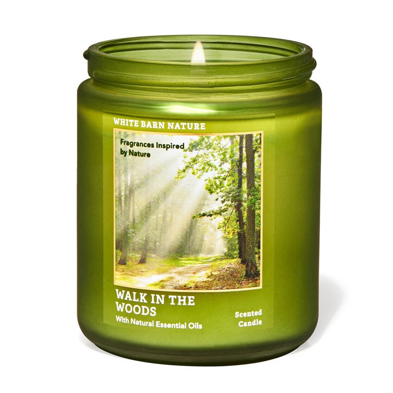 Nến thơm Bath & Body Works White Barn Nature Walk In The Woods, 198g