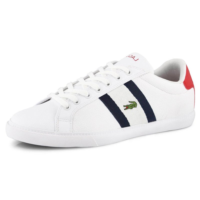 Giày Lacoste Grad Vulc Sneaker - White/Navy/Red, Size 40