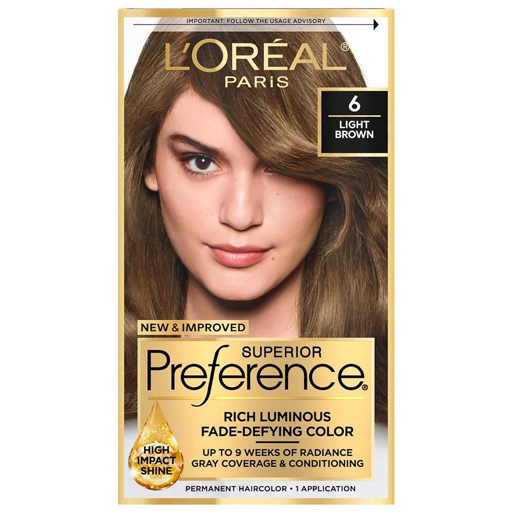 Thuốc nhuộm tóc L'Oréal Superior Preference, 6 Light Brown