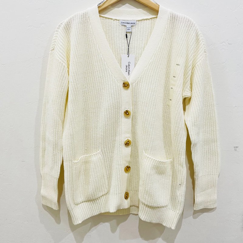 Áo khoác Cardigan Calvin Klein Jeans - Cream, Size S