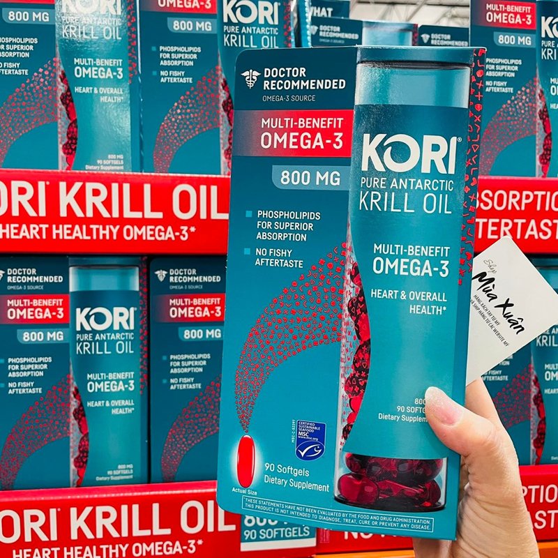 Kori Pure Antarctic Krill Oil 800mg, 90 viên Shop Mùa Xuân