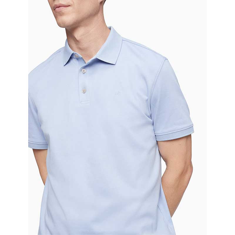 Áo Calvin Klein Liquid Touch Solid Polo Shirt - Blue, size S - Shop Mùa Xuân