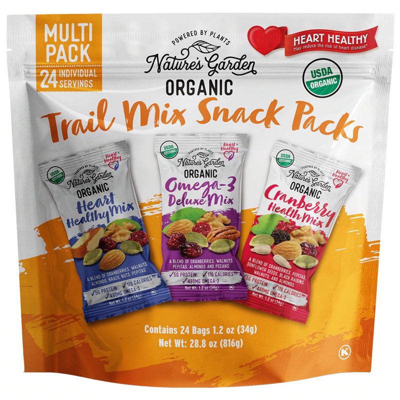 Hạt hỗn hợp Nature's Garden Organic Trail Mix Snack Packs