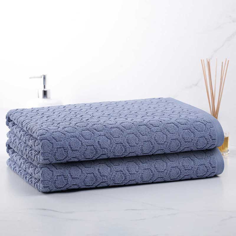 Khăn tắm Mirabella Textured Bath Towel, French Blue