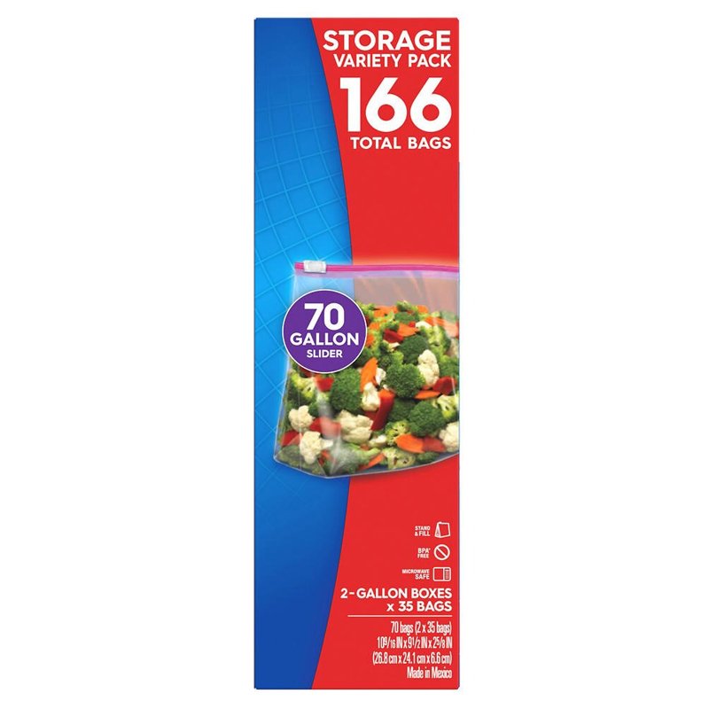 Túi Ziploc Gallon Slider, 35 cái