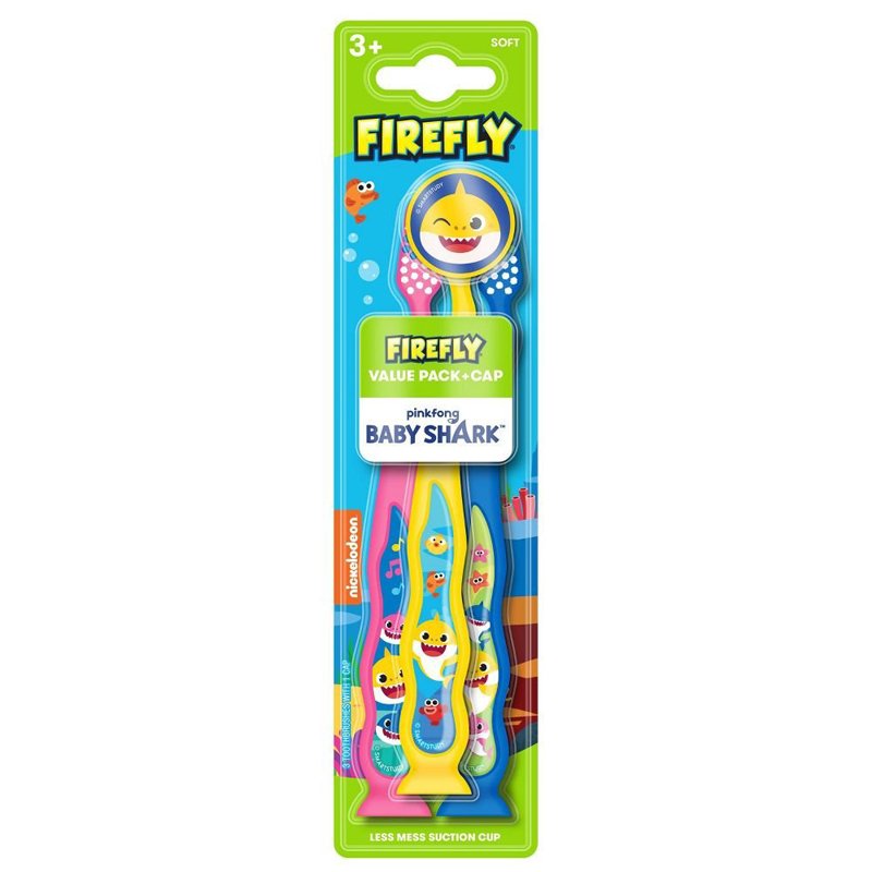 Set bàn chải răng Firefly Value Pack + Cap, Baby Shark