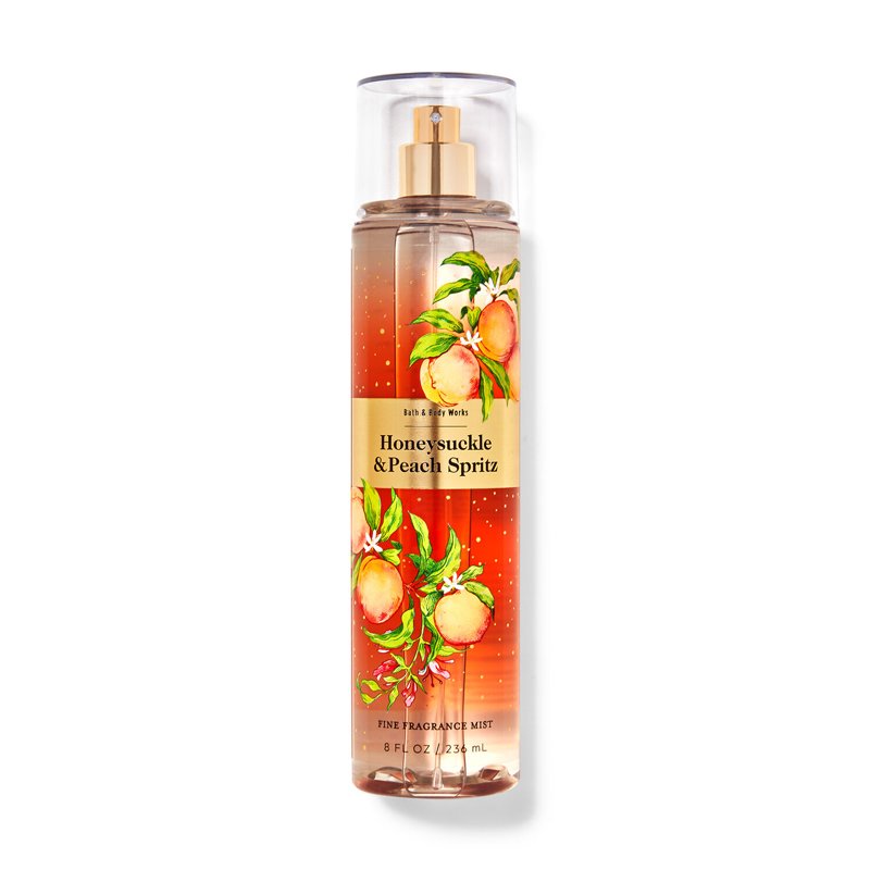 Xịt thơm toàn thân Bath & Body Works - Honeysuckle & Peach Spritz, 236ml