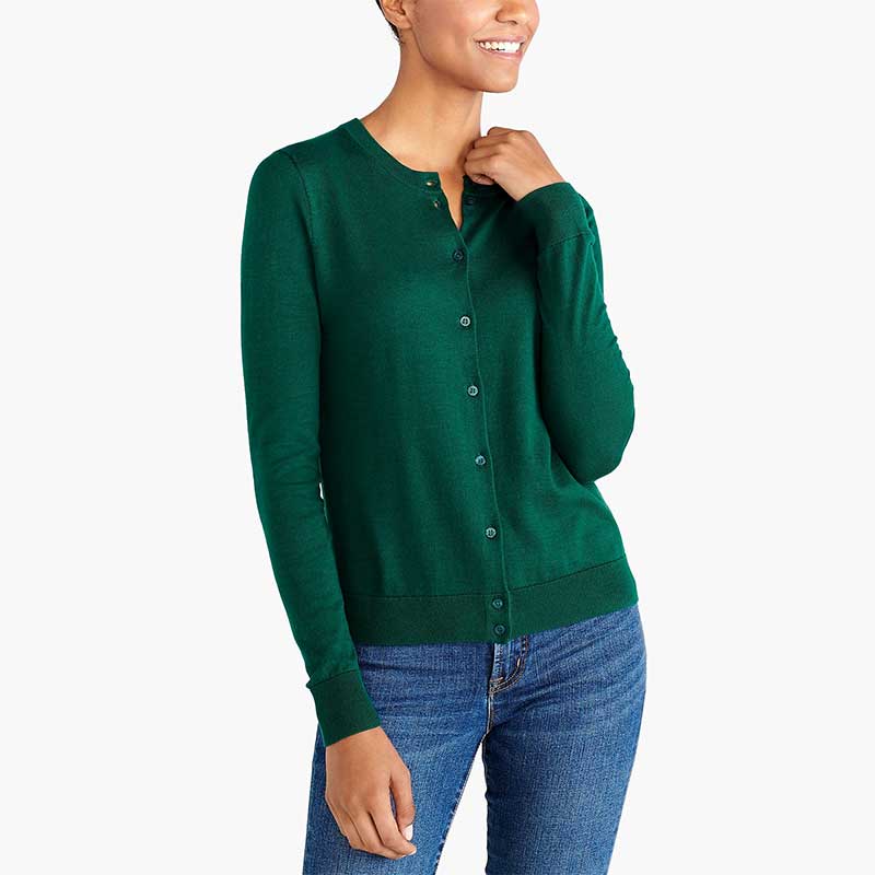 Áo J.Crew Long Sleeve Classic Cardigan - Academic Green, Size M