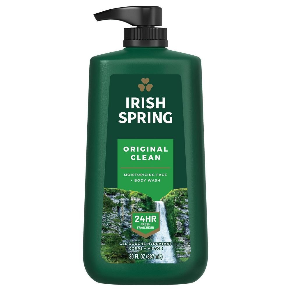 Gel tắm và rửa mặt Irish Spring Original Clean, 887ml