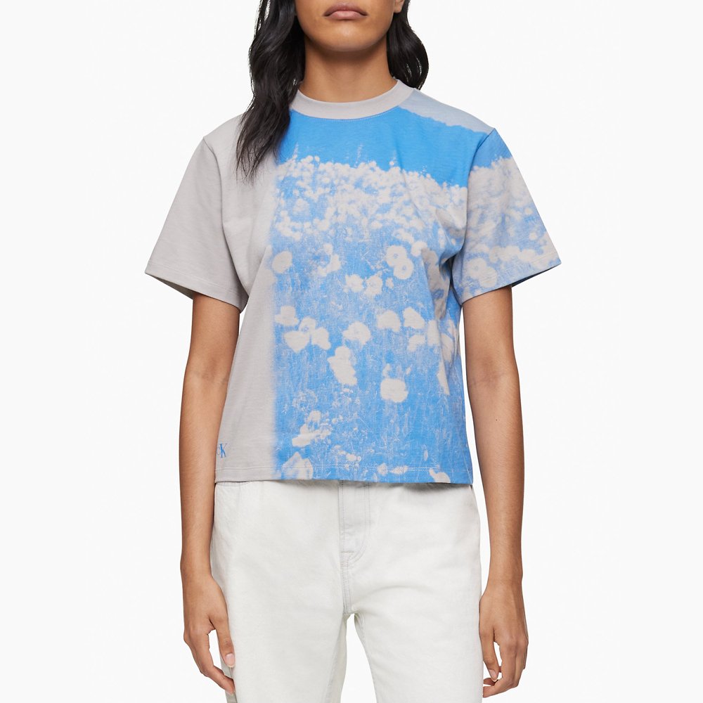 Áo Calvin Klein Flower Field Graphic T-Shirt - Sandpaper, Size M
