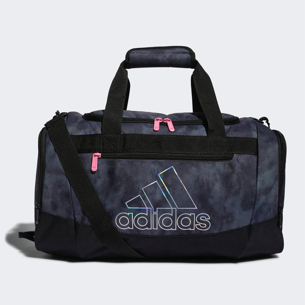 Túi Adidas Defender IV Small Duffel, Grey / Bliss Pink