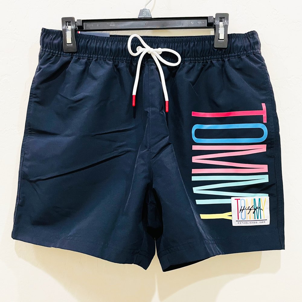 Quần Tommy Hilfiger Logo Swim Short - Navy, Size L