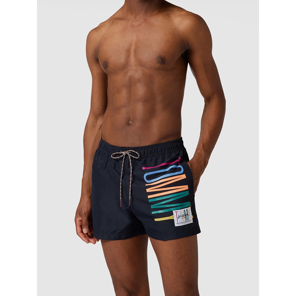 Quần Tommy Hilfiger Logo Swim Short - Navy, Size L