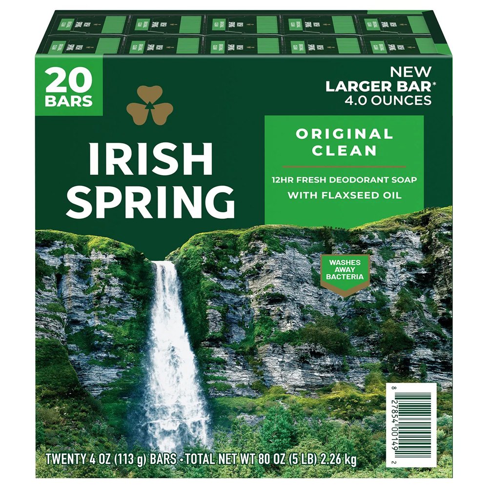 Lốc xà phòng Irish Spring Deodorant Original Clean, 20 x 113g