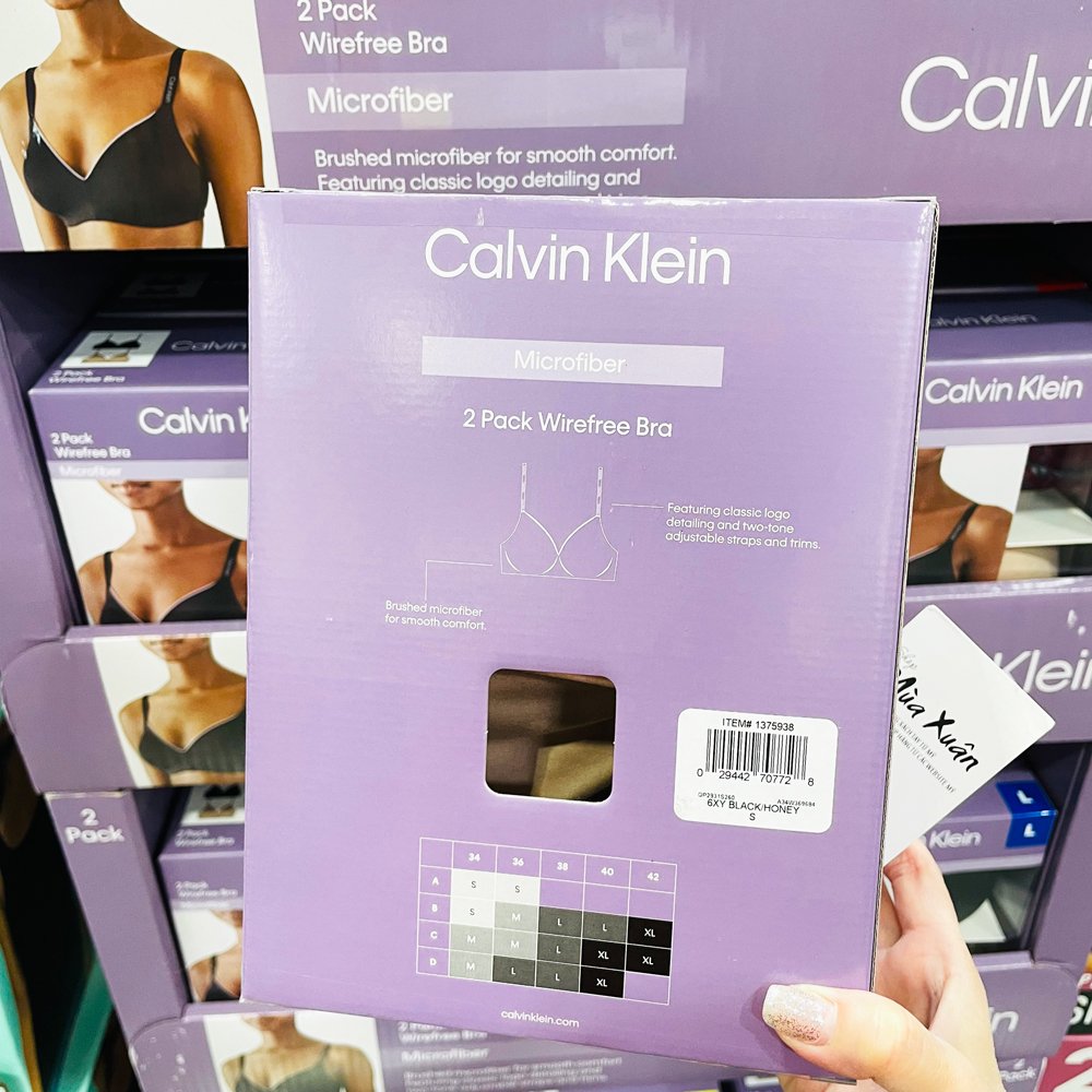 Set 2 Áo Calvin Klein Ladies' Wirefree Bra - Black/Nude, Size M - Shop Mùa  Xuân