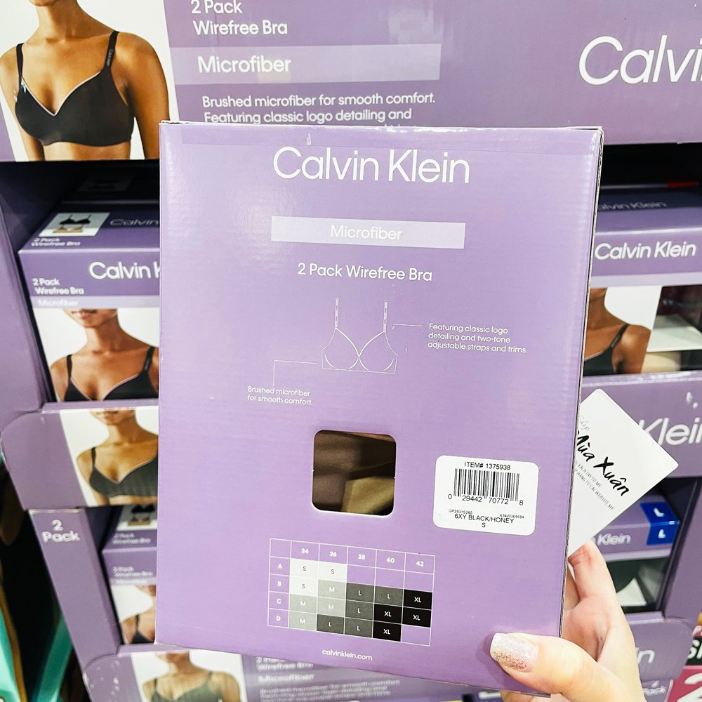 Set 2 áo Calvin Klein Ladies' Wirefree Bra - Black/Nude, Size S - Shop Mùa  Xuân