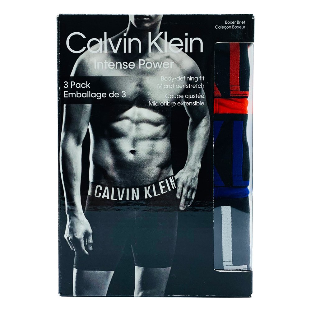 Set 3 quần Calvin Klein Intense Power Micro Boxer Brief - Red/Blue/Black, Size S