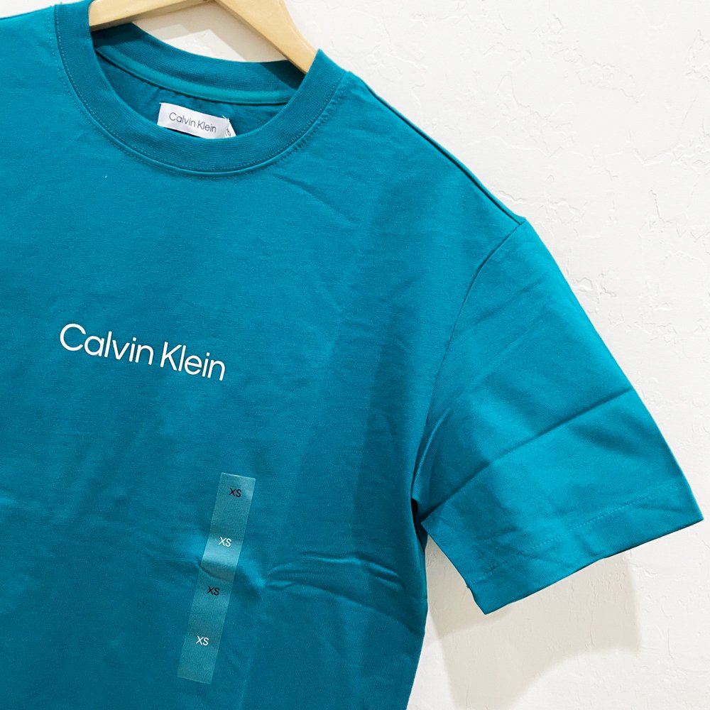 Áo Calvin Klein Relaxed Fit Standard Logo Crewneck - Teal, Size XS - Shop  Mùa Xuân