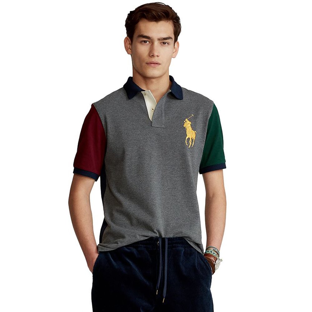 Áo Polo Ralph Lauren Custom Slim Fit Big Pony Mesh Polo Shirt - Med Flan, Size L